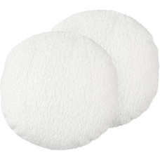 Beliani 2 poduszki dekoracyjne teddy ⌀ 40 cm białe RUTABAGA Lumarko!