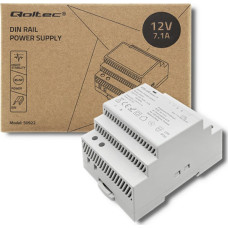 Qoltec Zasilacz serwerowy Qoltec Qoltec Zasilacz na szynę DIN 85.2W 12V 7.1A Szary