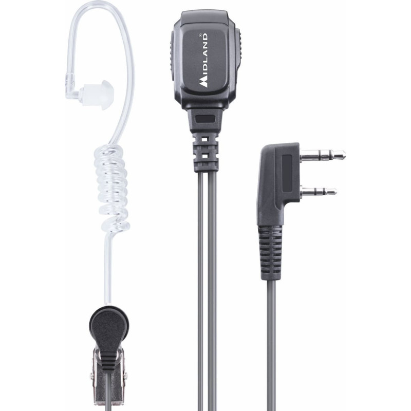 Midland Słuchawka Midland Midland MA 31LK Pro, Wired, Headset, Black, Transparent