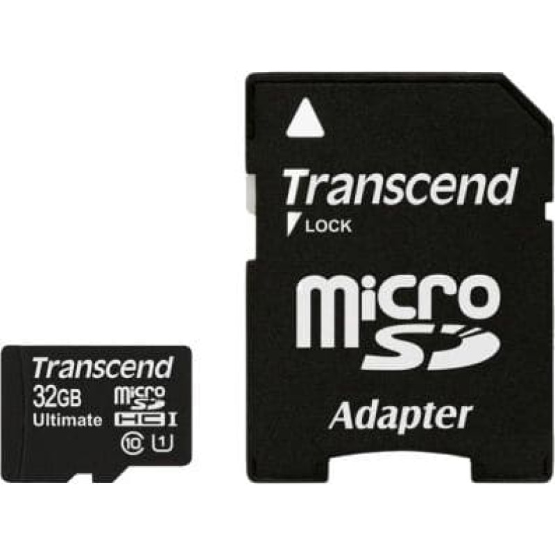 Transcend microSDHC Card 32 GB Ultra (schwarz, USH-I U1, Class 10)