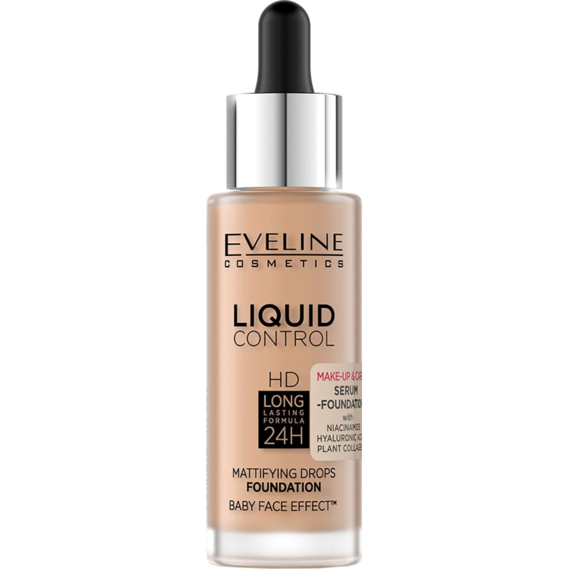 Noname EVELINE_Liquid Control HD podkład do twarzy z dropperem 055 Honey 32ml