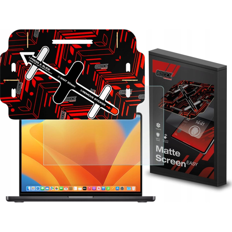 Grizzglass Filtr GrizzGlass Folia matowa GrizzGlass MatteScreen Easy do Apple MacBook Pro 14