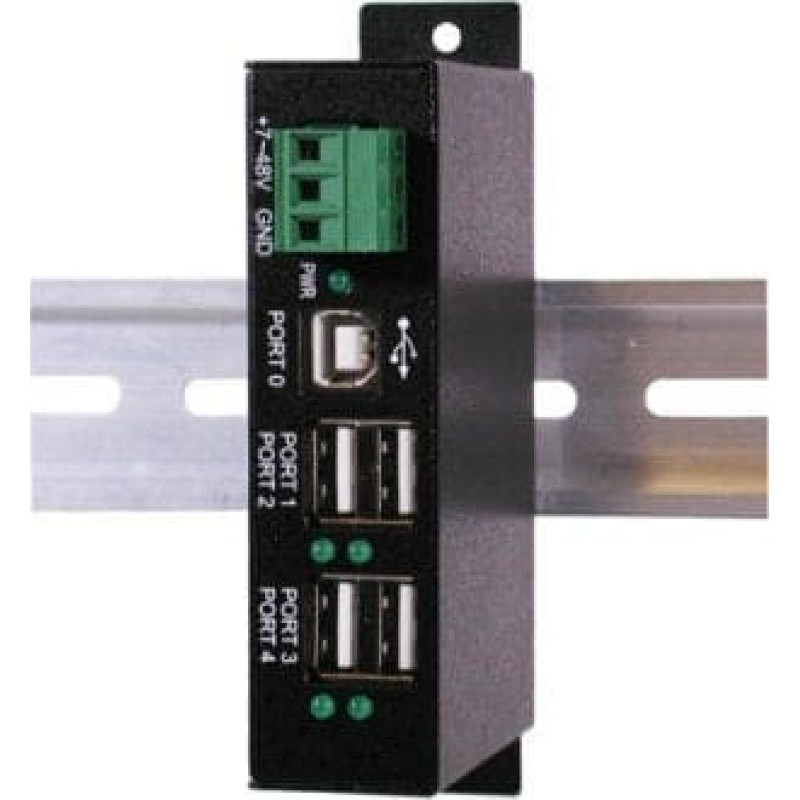 Triton EXSYS EX-1163HMS-WT 4-portowy koncentrator USB 2.0 z ochroną przeciwprzepięciową i rozszerzonym zakresem temperatur