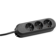 Triton Kabel zasilający TRITON Listwa zasilająca BACHMANN SMART 3x gniazdo z uziemieniem, czarna, 3 m