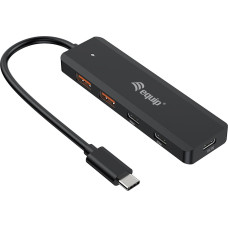 Equip HUB USB Equip Equip USB-Hub 4-Port 3.2/C->2xUSB-C 2xUSB-A 10Gbps o.Netz.sw
