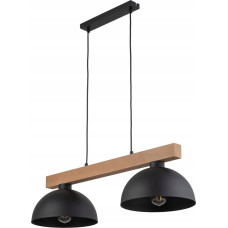Tkkrywult Lampa wisząca TKKRYWULT Tk Lighting Oslo 4711 lampa wisząca zwis 2x15W E27 czarna/drewniana