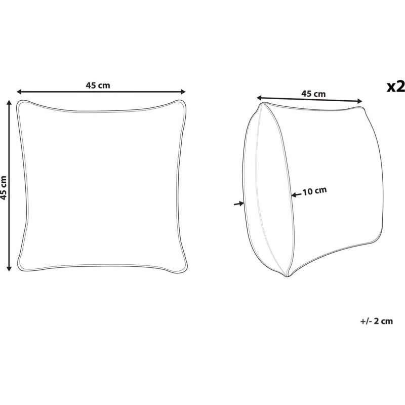 Beliani 2 poduszki bawełniane motyw kobiety 45 x 45 cm brązowo-beżowe SILPHIUM Lumarko!