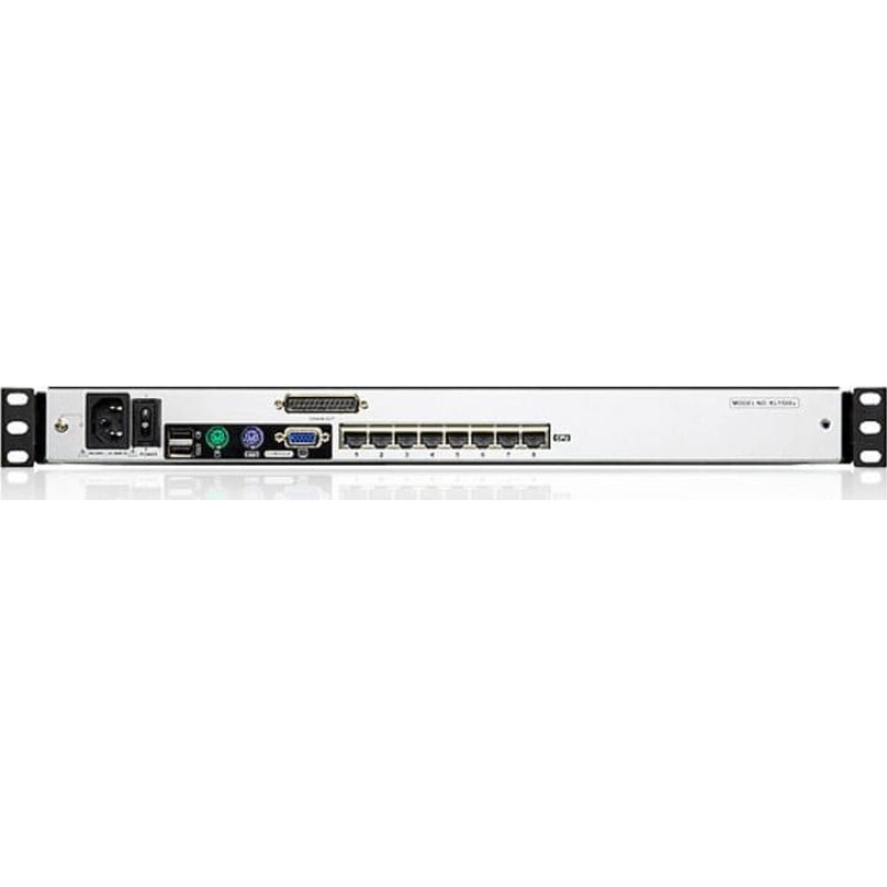 Aten Konsola KVM Aten ALTUSEN KVM 8-port Hight Density Dual Rail LCD19'' + Keyboard + Tuchpad, 19'' 1U - KL1508AN-AXA-AG