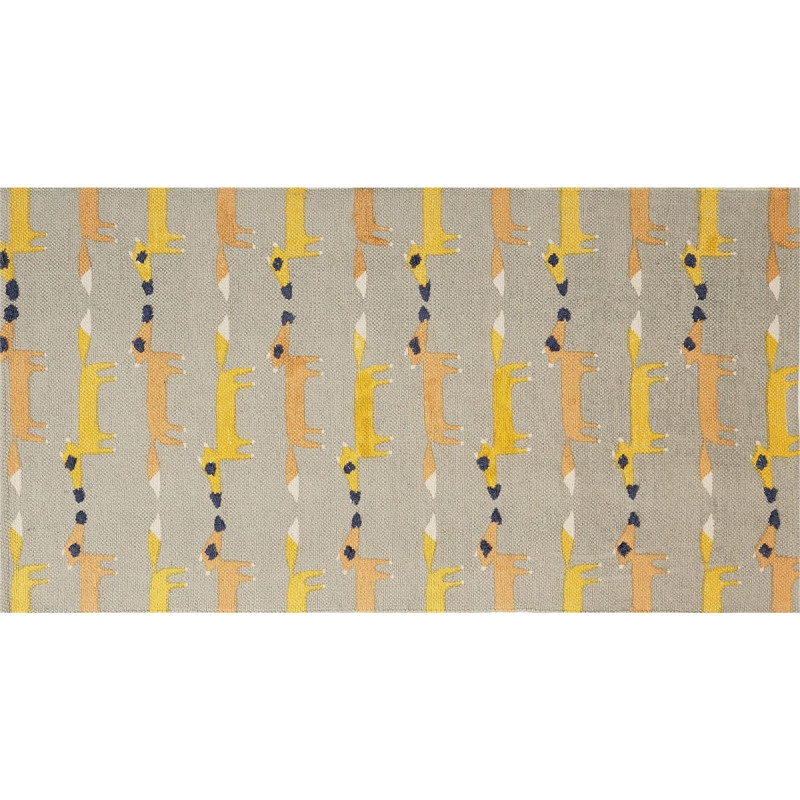 Beliani Dywan dziecięcy bawełniany motyw lisa 80 x 150 cm szary BANKGO Lumarko!