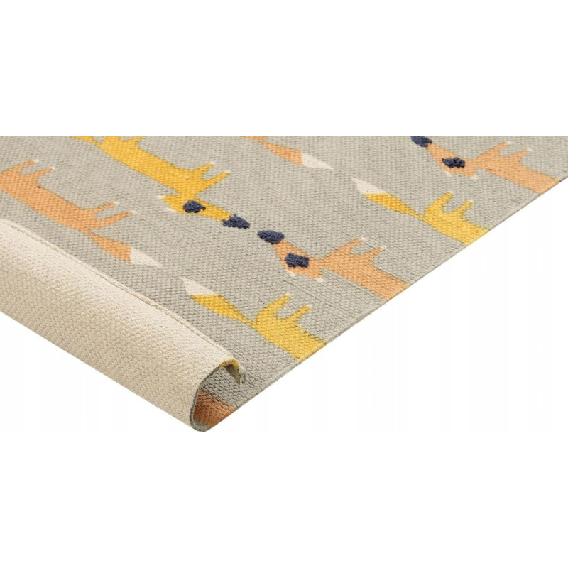 Beliani Dywan dziecięcy bawełniany motyw lisa 80 x 150 cm szary BANKGO Lumarko!