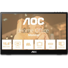 AOC 16T3EA (39.6 cm (15.6 Zoll), schwarz, Full HD, USB-C)