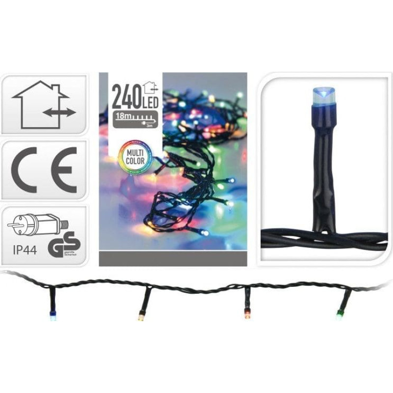 Noname Lampki choinkowe 240 LED kolorowe