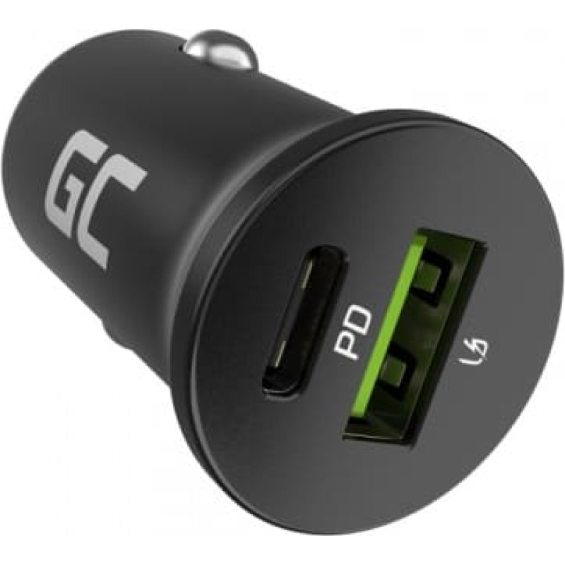 Green Cell Car charger PowerRide Nano38 38W 6A 1xUSB-C,1xUSB-A