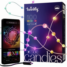 Twinkly Candies LED Ziemassvētku eglītes lampiņas TWKP100RGB-T 6 m 100 pērļu formas lampiņas