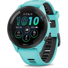 Garmin Forerunner 265 3,3 cm (1,3 collas) AMOLED 46 mm Digitāls 416 x 416 pikseļi Skārienekrāns Melns, Zils Wi-Fi GPS (satelīts)