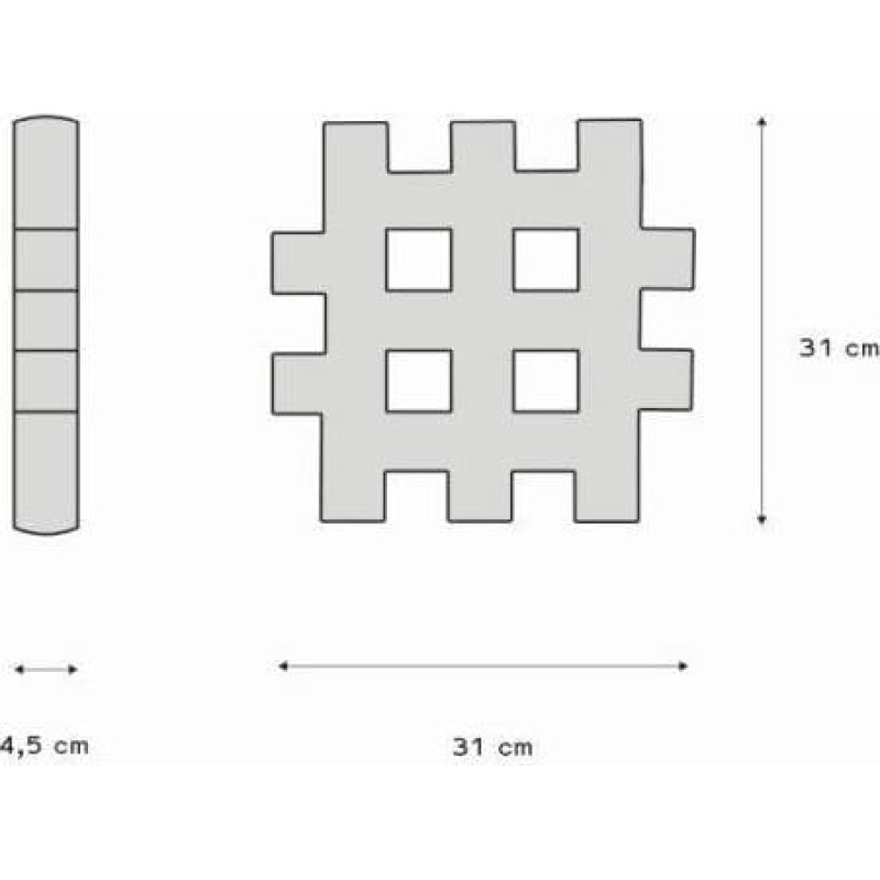 Marioinex Klocki Maxi Waffle w kartonie 24 el.