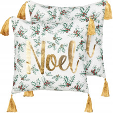 Beliani Zestaw 2 poduszek Bawełna Biały ZAMIA Lumarko!