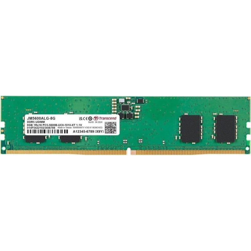 Transcend Pamięć Transcend TRANSCEND 8GB JM DDR5 5600 U-DIMM 1Rx16 1Gx16 CL46 1.1V