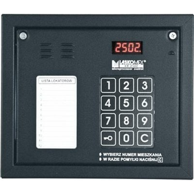 Triton Laskomex CP-2502NR czarny Panel audio z mini listą lokatorów i z czytnikiem kluczy RFID