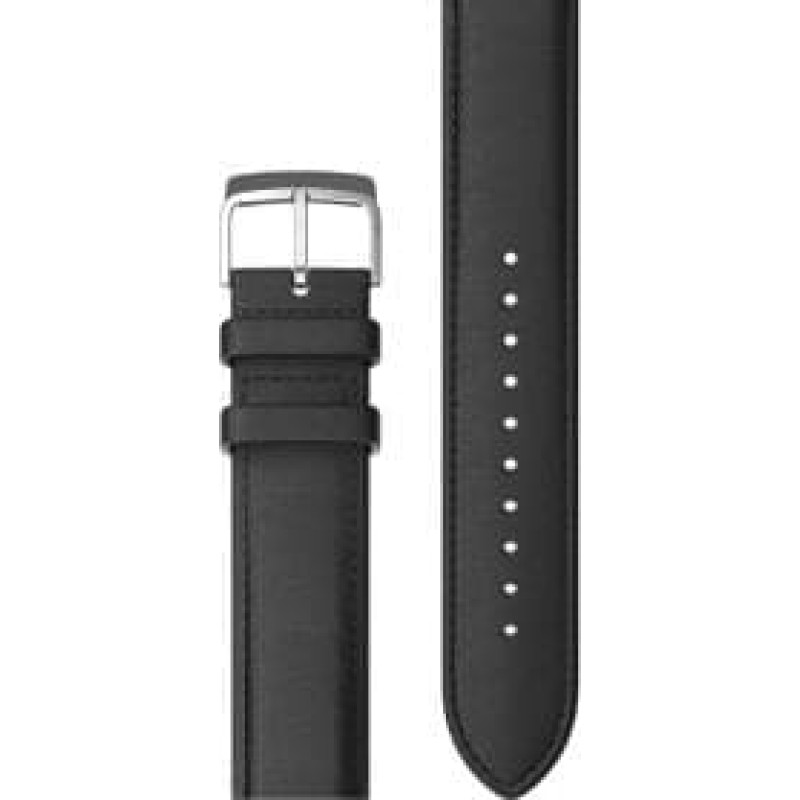 Mobvoi Pasek skórzany czarny 20mm do TicWatch E, C2 Onyx/Platium
