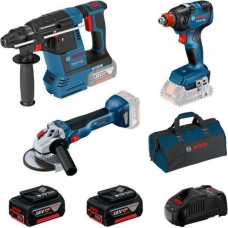 Bosch Zestaw elektronarzędzi Bosch ZESTAW BOSCH GBH 18V-26  + GDX 18V-200  + GWS 18V-10  + 2XAKU 5.0 AH  + GAL 1880CV + TORBA