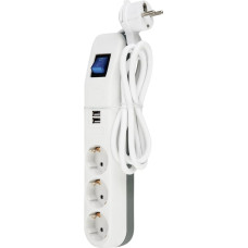REV Kabel zasilający REV REV Steckdosenleiste ICE 3-fach USB & Schalter, 1,4m weiß
