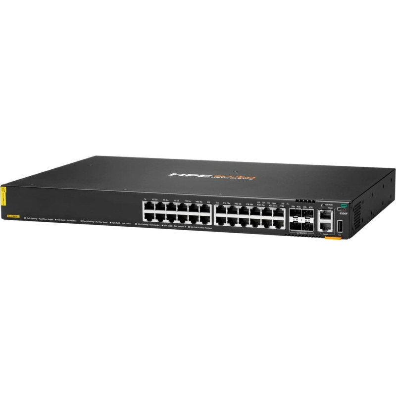HP Switch HP HPE Aruba Networking CX 6200F 24G Class-4 PoE 4SFP+ 370W Switch (EN)