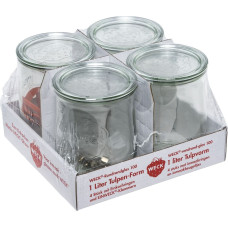 Jata WECK Round Rim Jar Tulip 1,0l Set of 4