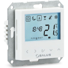 Salus Przewodowy, podtynkowy, cyfrowy regulator temperatury - tygodniowy, 230V, biały, montaż do ramki 55x55
