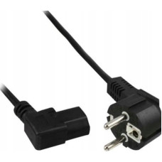 Inline Kabel zasilający InLine InLine® Power cable, Schutzkontakt angled to C13 left angeled, black, 5m