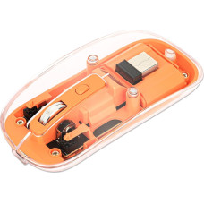 Manhattan Mysz Manhattan MANHATTAN Funkmaus USB-A 4Tasten RGB LED orange transparent