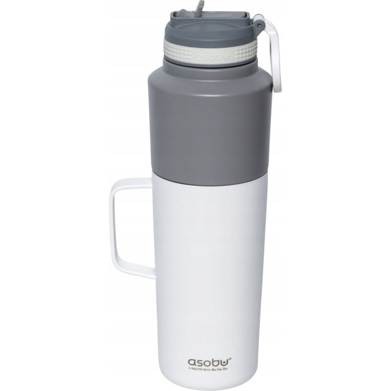 Asobu Asobu Twin Pack Bottle with Mug white, 0.9 L + 0.6 L