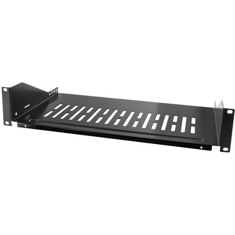 Logilink Półka 2U, przedni wspornik, na śrubę mocującą d = 400 mm, czarna (SF2C45B)