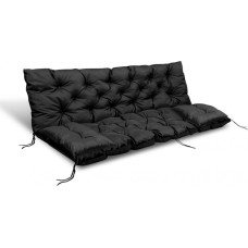 Aio Factory ZESTAW OGRODOWY 180x60x50CM + 2 PODUSZKI 42X42 CM CZARNY