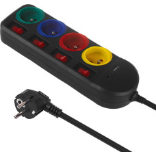 Maclean Listwa zasilająca Maclean Listwa zasilająca 4 gniazda + 2xUSB  MCE508 B