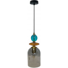 Light Prestige Lampa wisząca Light Prestige Light Prestige Tropea LP-2004/1P M SM lampa wisząca zwis retro miska szklany klosz 1x15W E27 czarna/dymiona