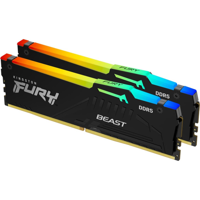Kingston Tehnoloģija FURY Beast 32GB 6000MT/s DDR5 CL36 DIMM (2 gabalu komplekts) RGB EXPO