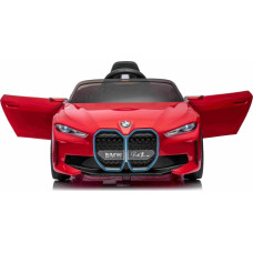 BMW Autko BMW i4 na akumulator dla dzieci Czerwony + Wolny Start + EVA + Ekoskóra + Audio LED + Pilot