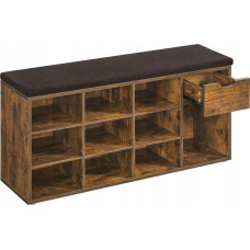 Vasagle Stojak na buty z szufladą i otwarte przedziały wyściełane korytarz siedzenia sypialnia i obszar wejściowy 30 x 104 x 48 cm vinta