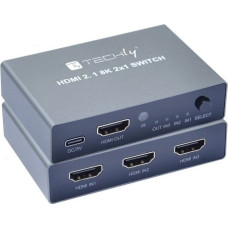 Techly Adapter AV Techly Techly 3-Portowy Przełącznik HDMI 2.1 8K*60Hz 3x1 z Pilotem IR