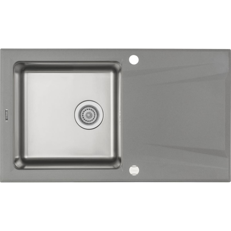 Deante Zlewozmywak Deante . PRIME SZARY METALIK GRANITO-STAL 860x500x220 3,5