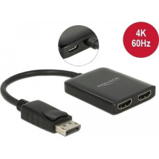 Delock DisplayPort Splitter 1.4 > 2x HDMI MST (schwarz, 20cm Kabel)