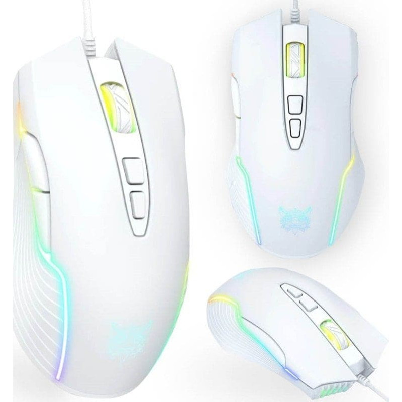 Onikuma Mysz Onikuma ONIKUMA CW905 Myszka Gamingowa przewodowa RGB : Kolor - biały