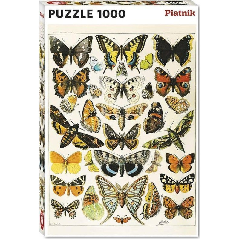 Teka Puzzle 1000 - Millot, Motyle i ćmy PIATNIK