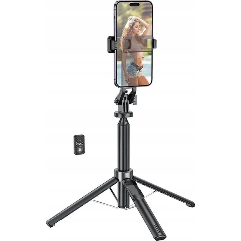 Hoco Monopod Hoco HOCO uchwyt selfie z pilotem bezprzewodowym tripod K21 czarny