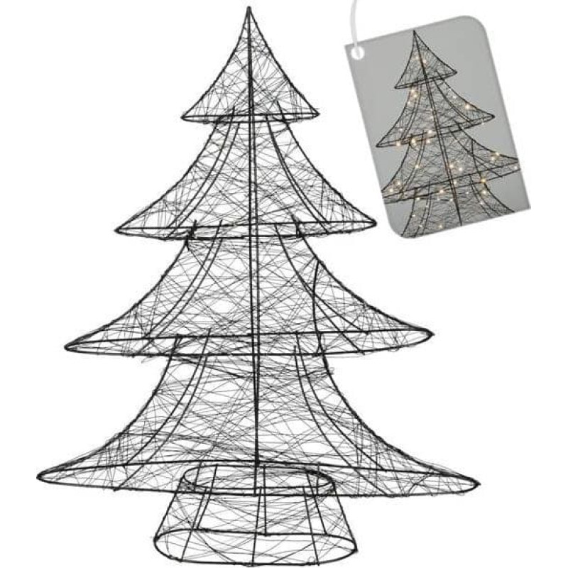 Vilde Choinka świecąca czarna 60 LED 60 cm