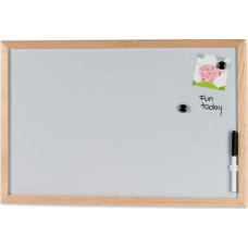 Naga Whiteboard 60 x 40 cm magnetisk med træramme inkl. 1 marker og 2 magneter Hvid 60x1,5x40mm (1stk)
