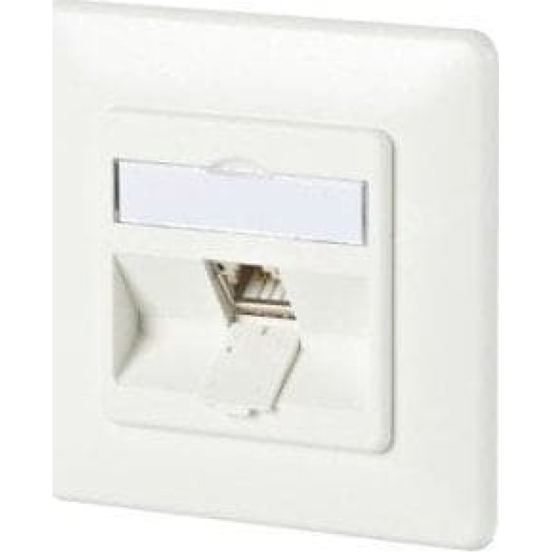 Metzconnect Btr BTR Data Outlet C6Amodul, Cat 6A, 180°, 1-port, flush-mount, pure white RAL 9010 - 130B11D11002-E