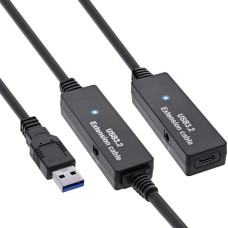 Inline InLine® USB 3.2 Gen.1 active extension, USB-A male to USB-C female, 10m