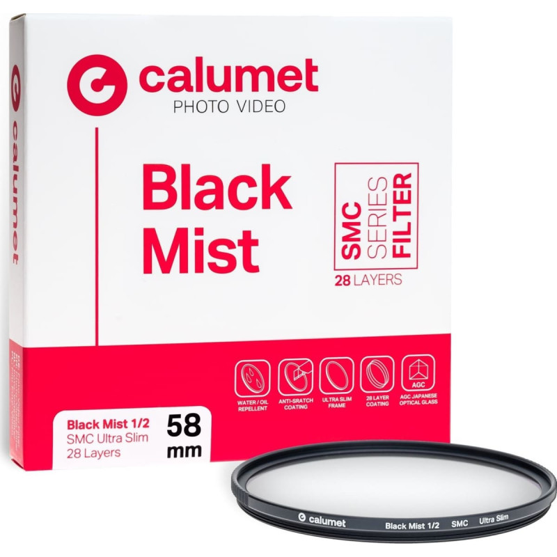 Calumet Filtr Calumet Calumet Filtr Black Mist 1/2 SMC 58 mm Ultra Slim 28 Layers